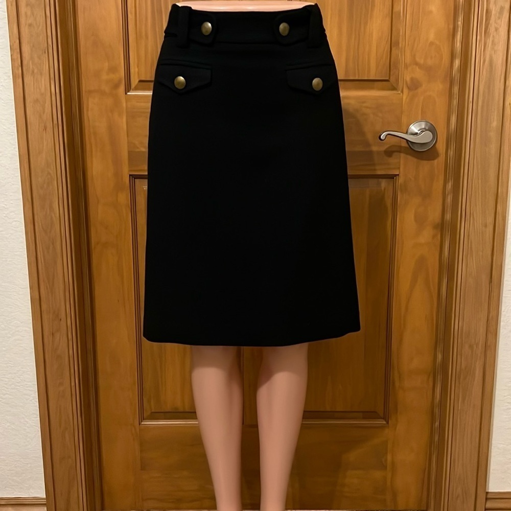 J. Crew Black Wool Skirt Size 4
